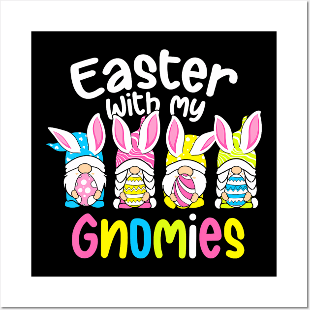 Easter with my Gnomies Bunny Easter Eggs Hunting Wall Art by snownature